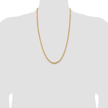 14K 26 inch 3.25mm Byzantine with Lobster Clasp Chain