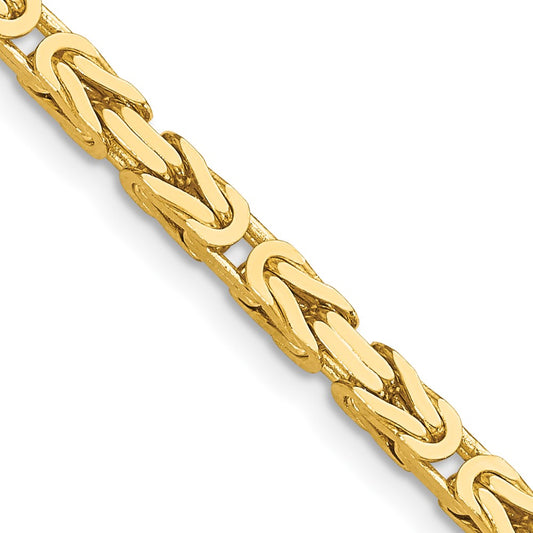 14K 18 inch 3.25mm Byzantine with Lobster Clasp Chain