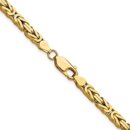 14K 26 inch 4mm Byzantine with Lobster Clasp Chain