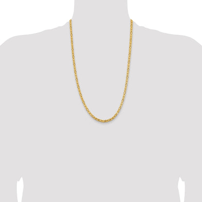 14K 26 inch 4mm Byzantine with Lobster Clasp Chain
