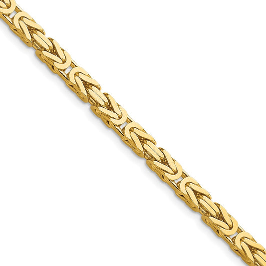 14K 20 inch 4mm Byzantine with Lobster Clasp Chain