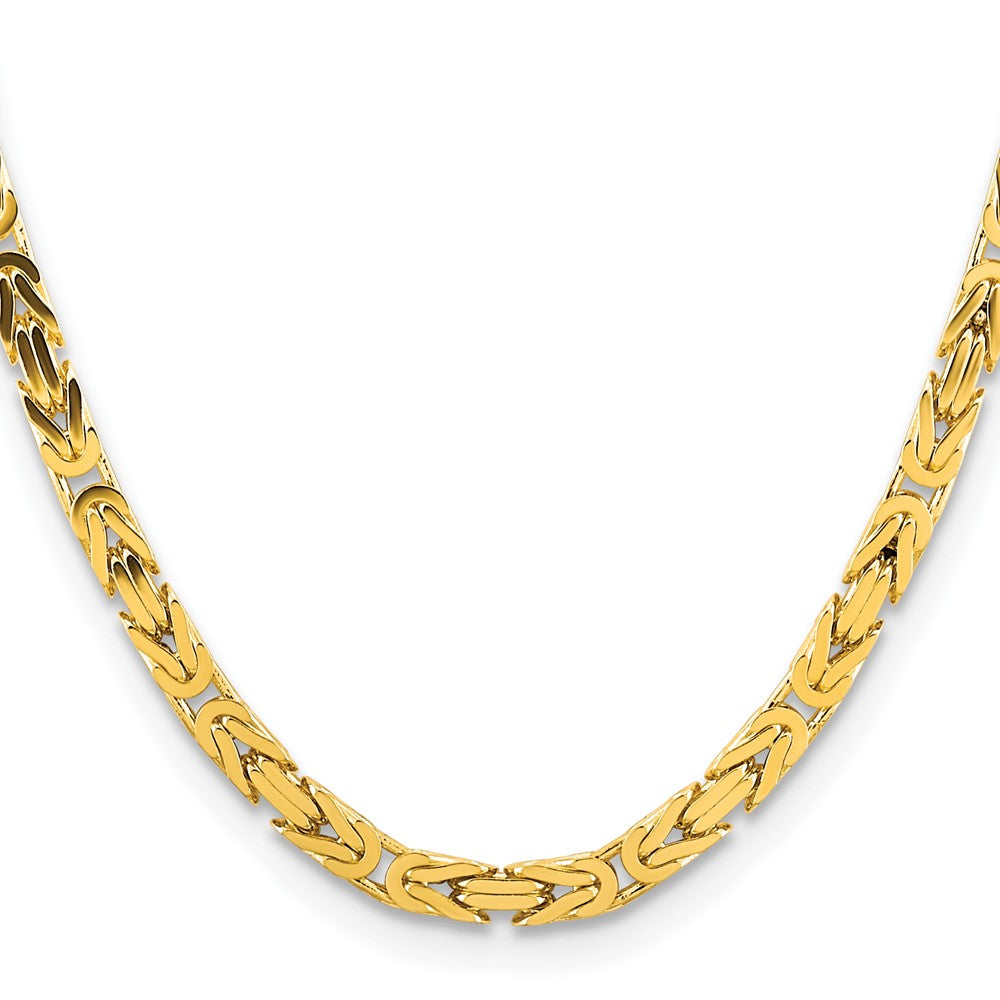 14K 26 inch 5.25mm Byzantine with Lobster Clasp Chain