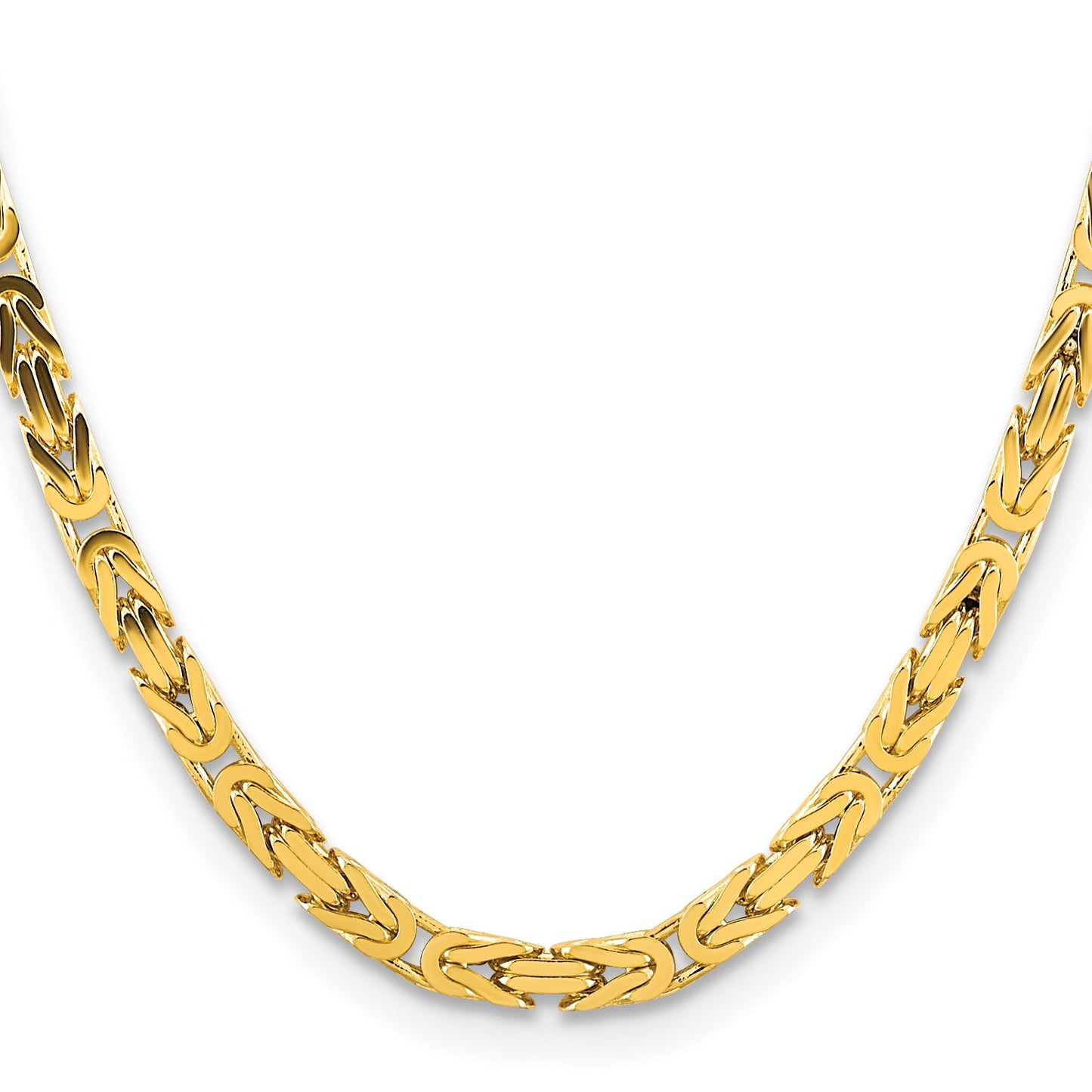 14K 24 inch 5.25mm Byzantine with Lobster Clasp Chain