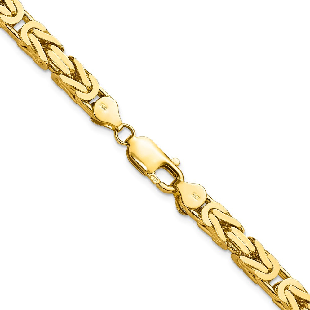 14K 26 inch 5.25mm Byzantine with Lobster Clasp Chain