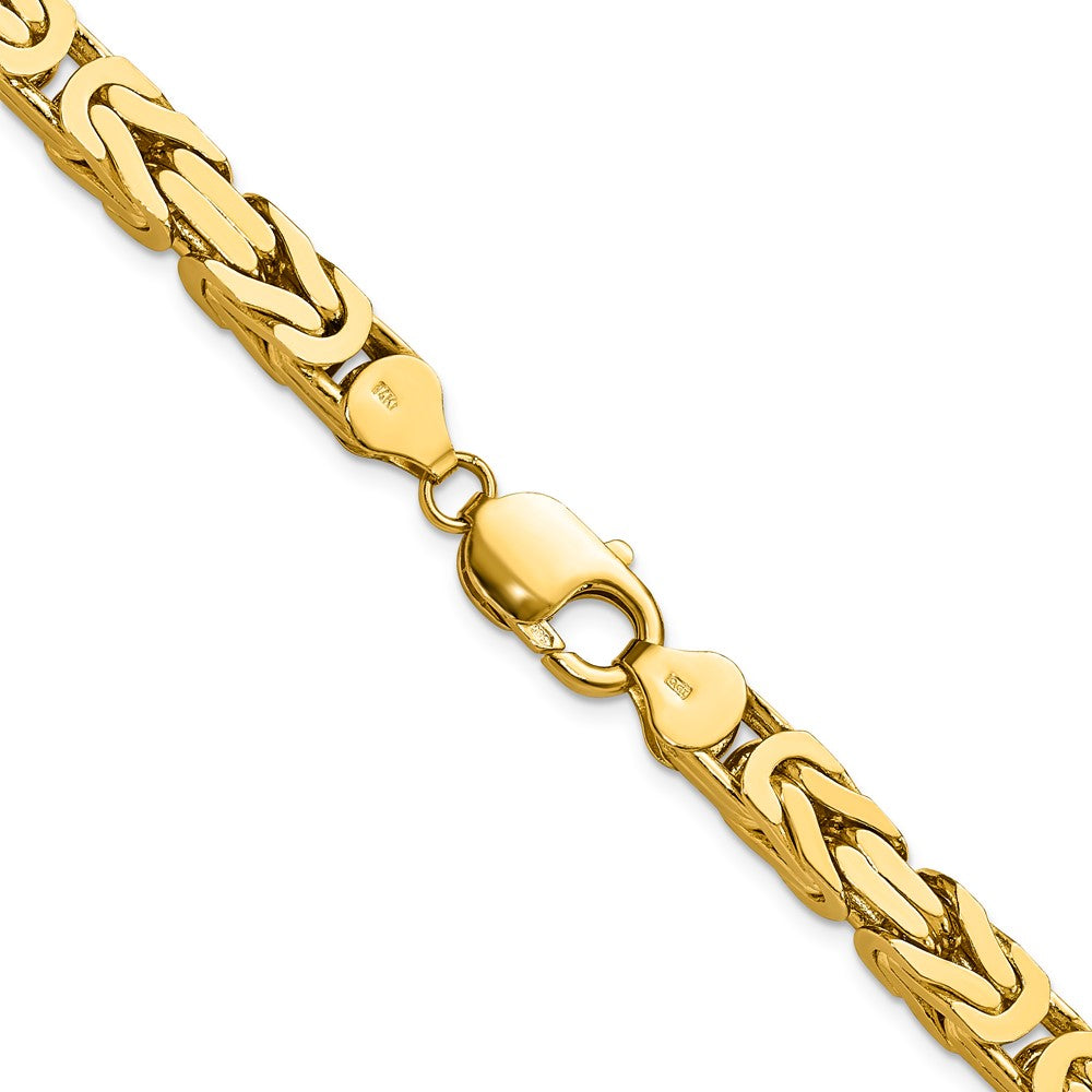 14K 24 inch 6.5mm Byzantine with Lobster Clasp Chain