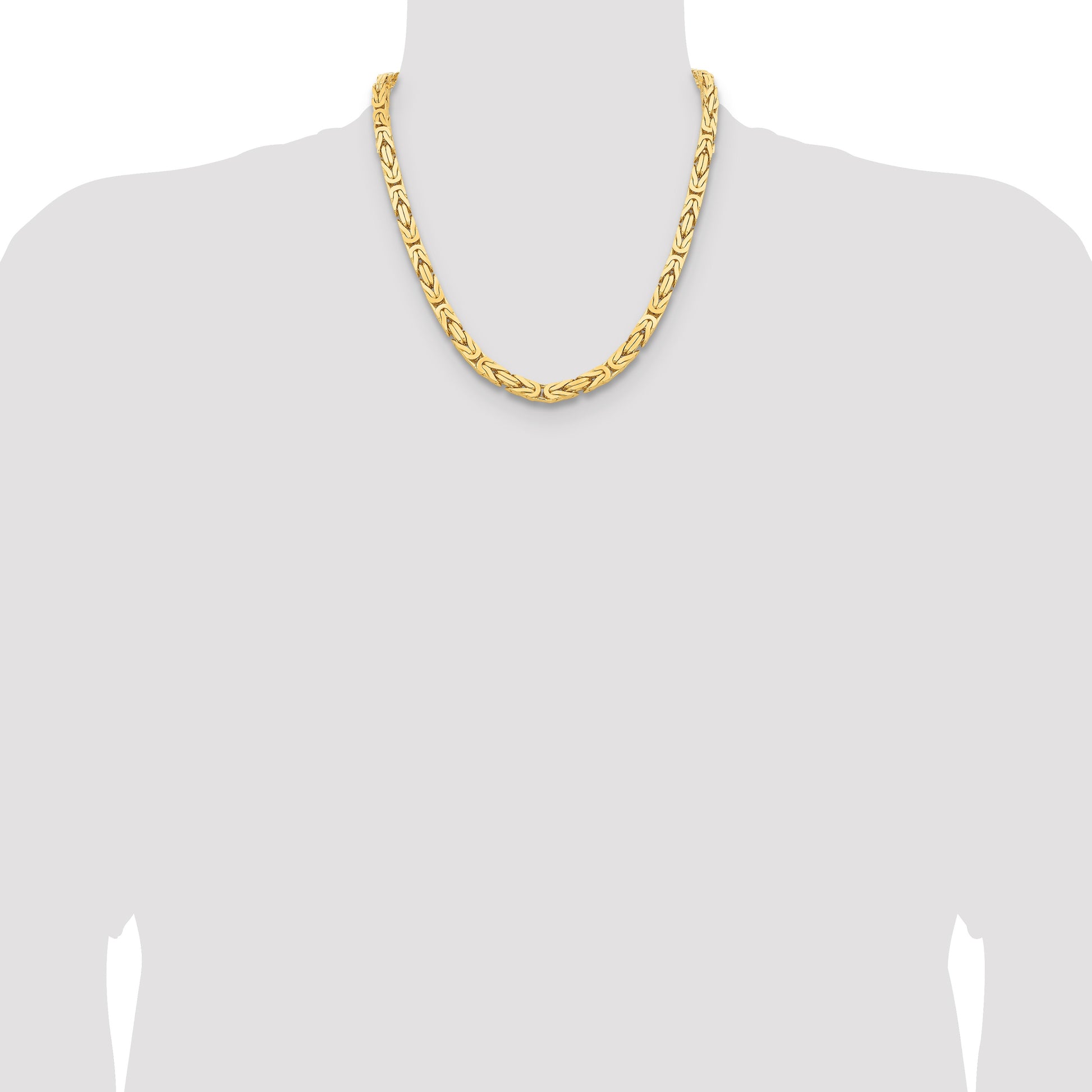 14K 20 inch 6.5mm Byzantine with Lobster Clasp Chain