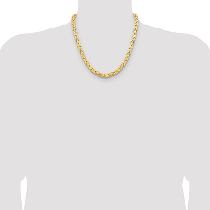14K 20 inch 6.5mm Byzantine with Lobster Clasp Chain
