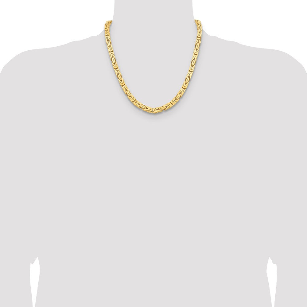 14K 20 inch 6.5mm Byzantine with Lobster Clasp Chain