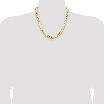 14K 20 inch 6.5mm Byzantine with Lobster Clasp Chain