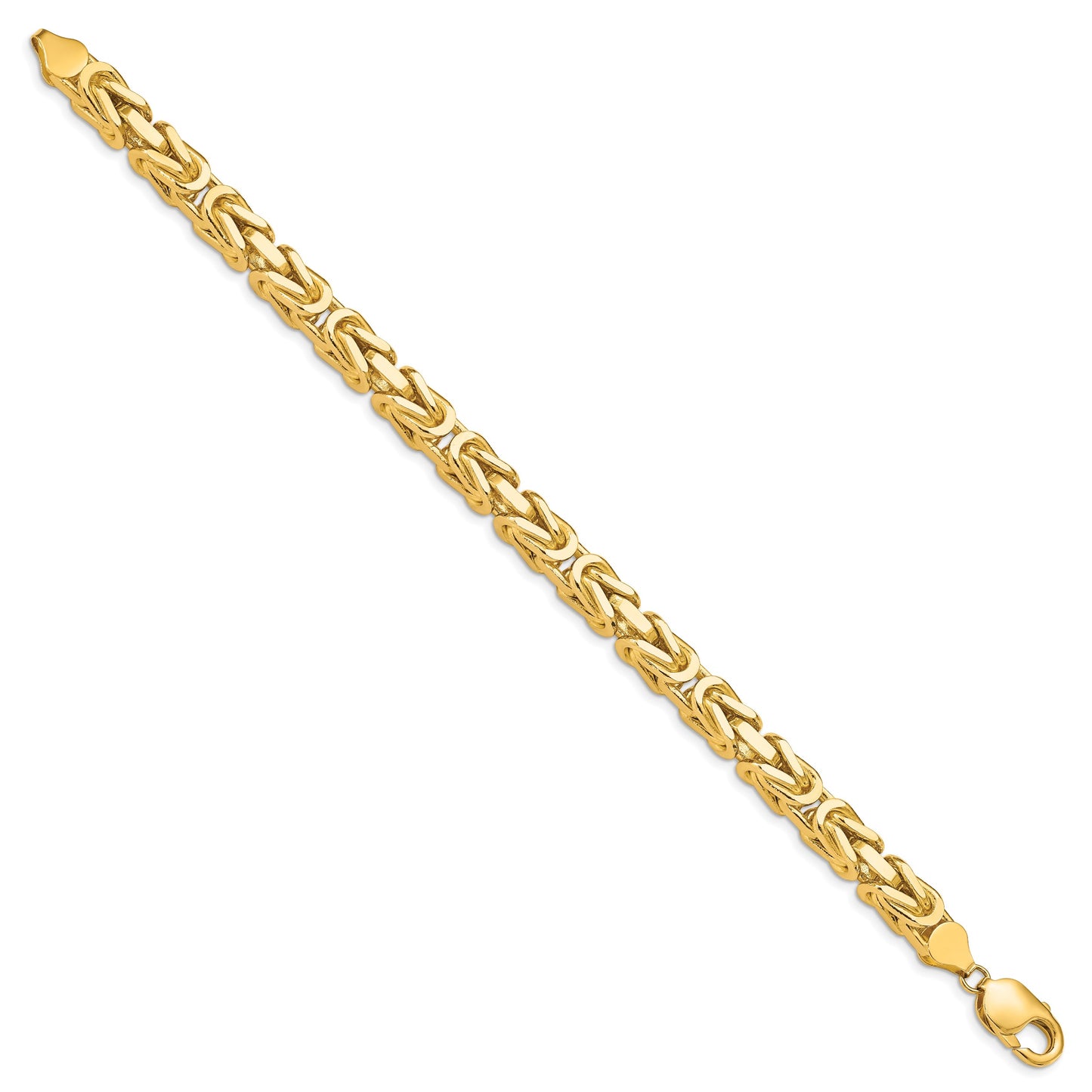 14K 9 inch 6.5mm Byzantine with Lobster Clasp Chain