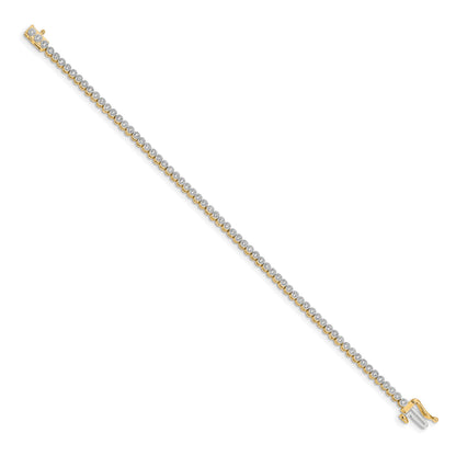 14k Complete 1/2 carat Diamond Illusion Setting 7 inch Tennis Bracelet