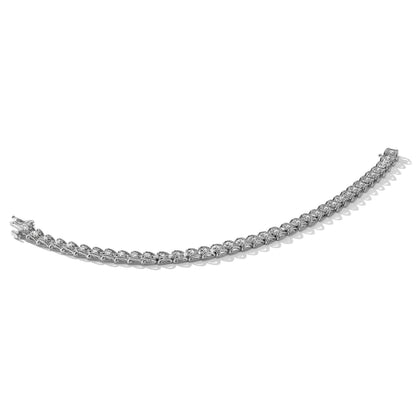 14k White Gold Complete 5/8 carat Diamond Illusion Setting 7 inch Tennis Bracelet