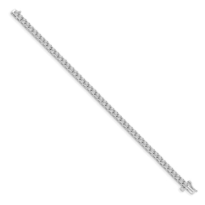 14k White Gold Complete 2 carat Diamond Illusion Setting 7 inch Tennis Bracelet