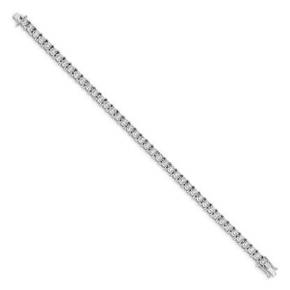 14k White Gold Complete 4 carat Diamond Illusion Setting 7.5 inch Tennis Bracelet