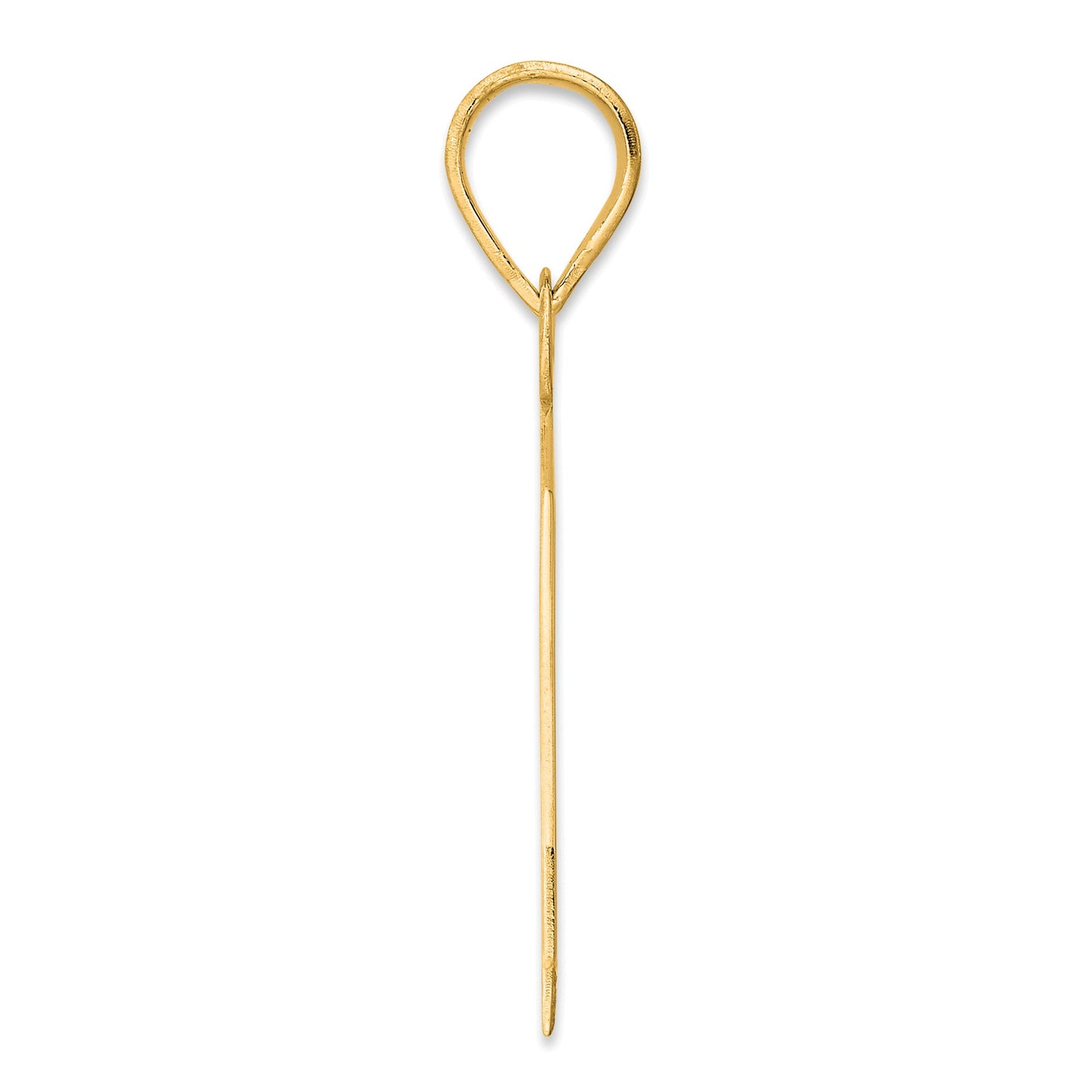 14k Polished Block Number 44 Pendant