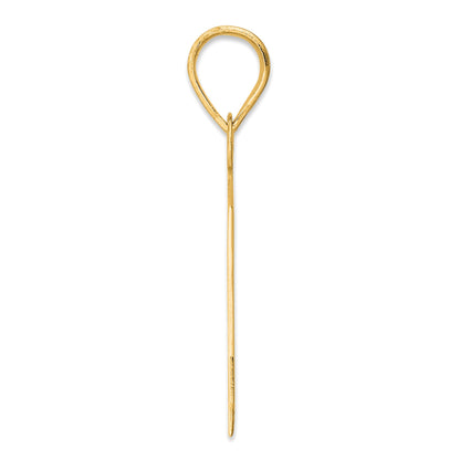 14k Polished Block Number 44 Pendant