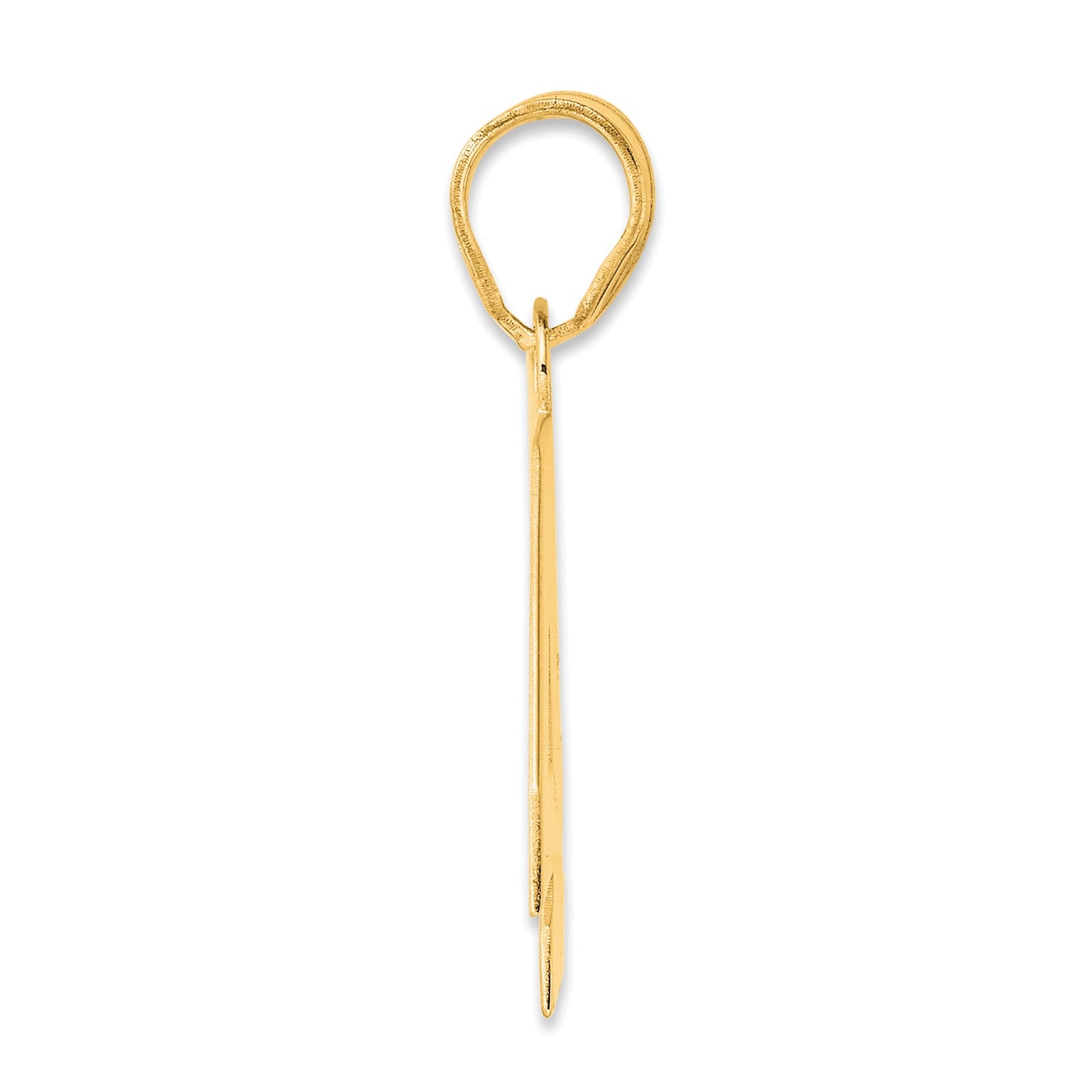 14k Polished Block Number 45 Pendant