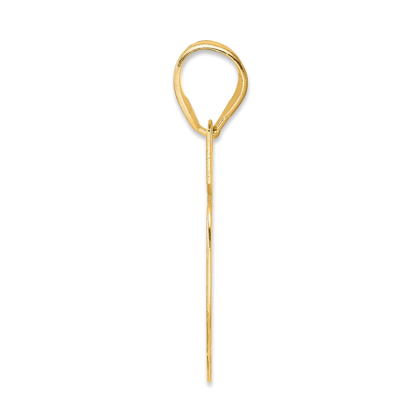 14k Polished Block Number 55 Pendant