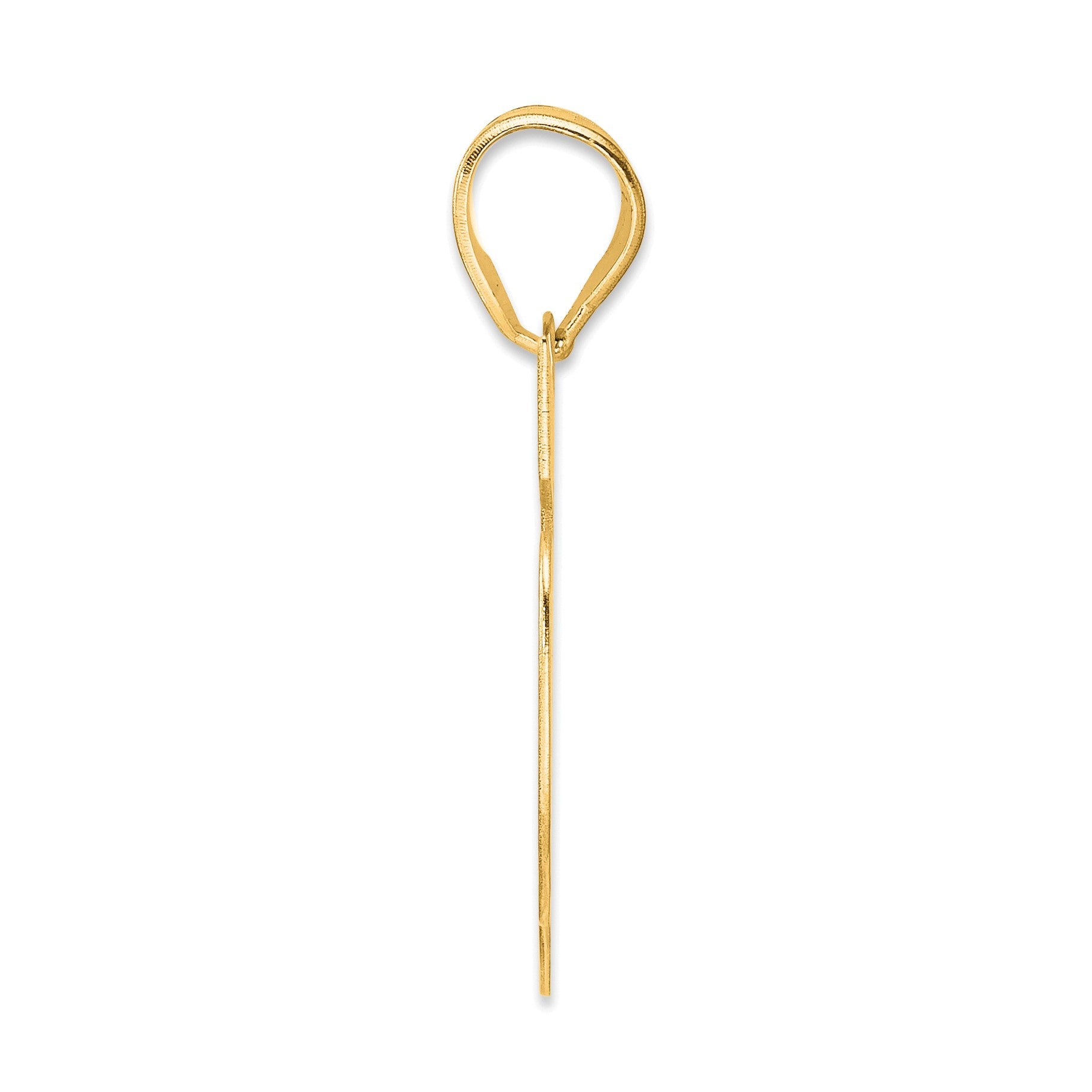 14k Polished Block Number 55 Pendant