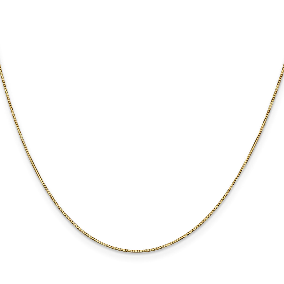 14K 20 inch .7mm Box with Lobster Clasp Chain