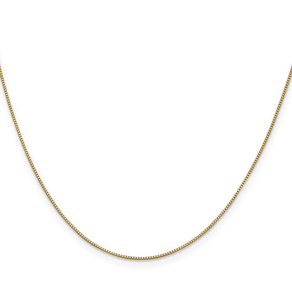 14K 20 inch .7mm Box with Lobster Clasp Chain