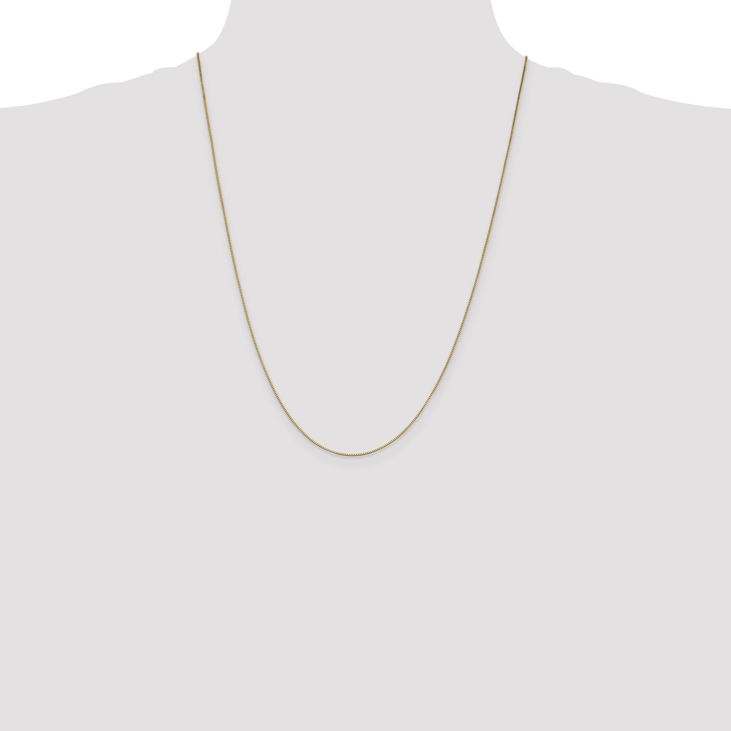 14K 24 inch .7mm Box with Lobster Clasp Chain