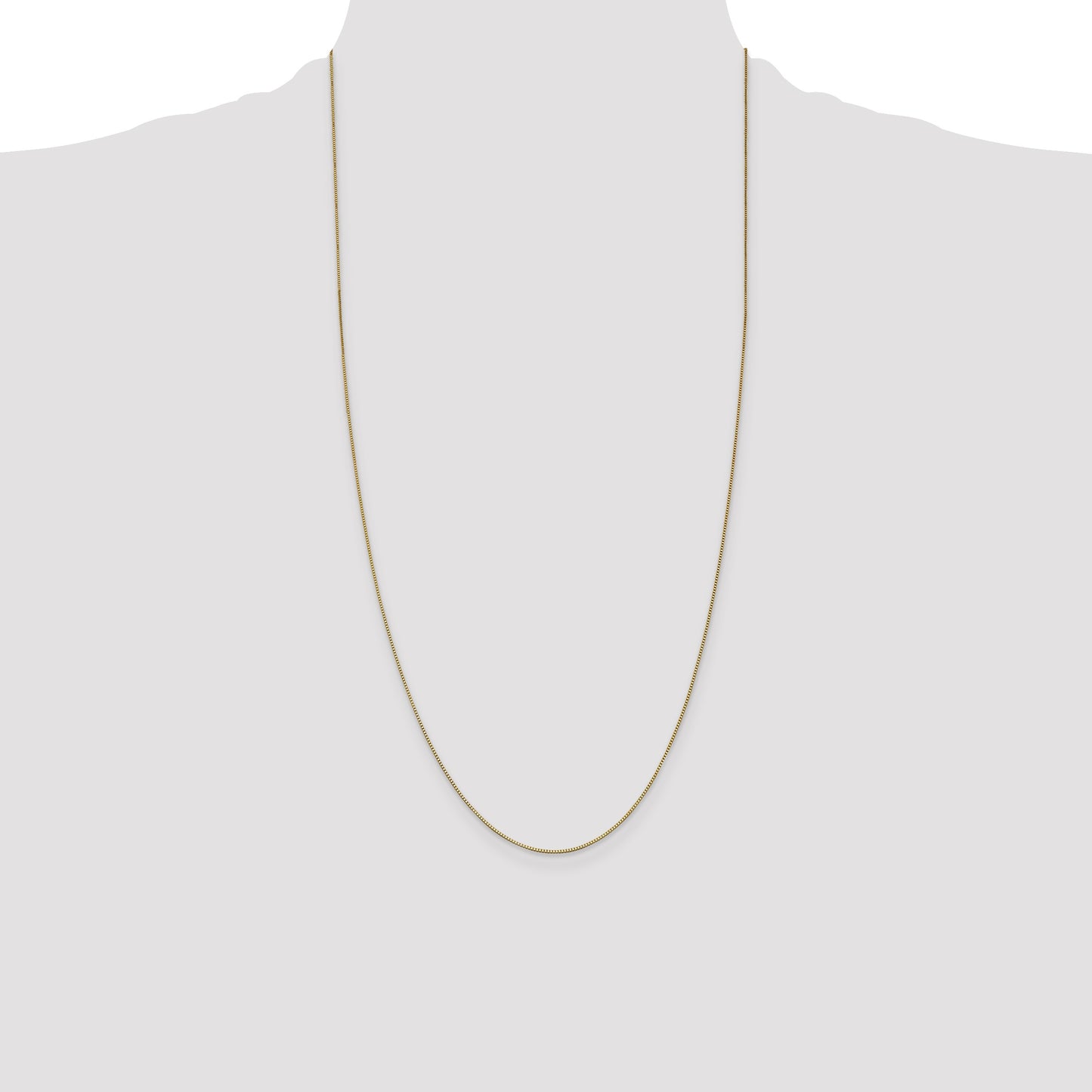 14K 28 inch .7mm Box with Lobster Clasp Chain