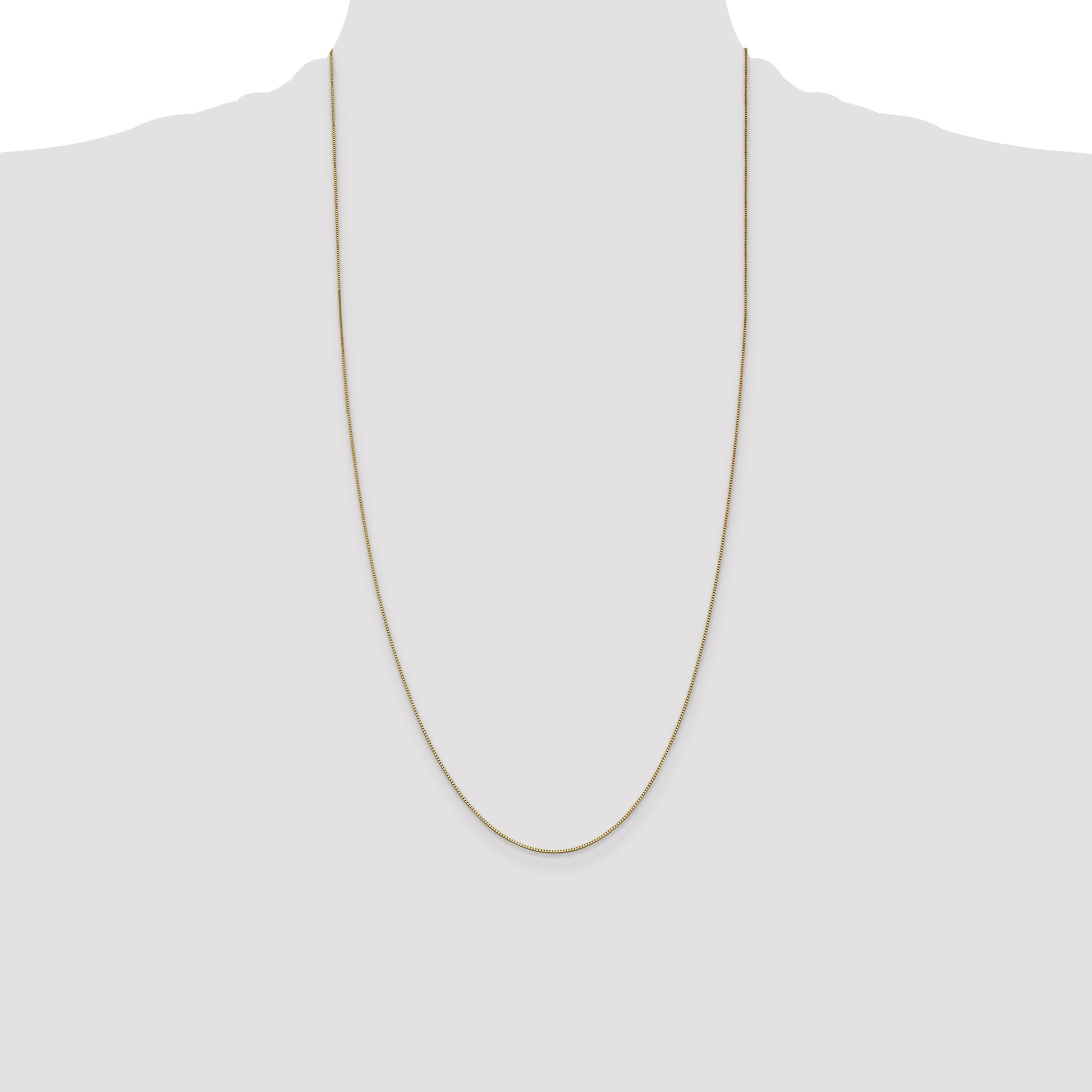 14K 28 inch .7mm Box with Lobster Clasp Chain