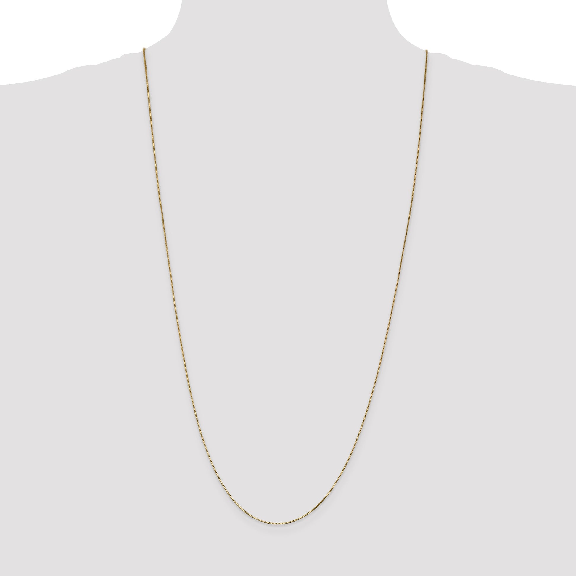 14K 30 inch .7mm Box with Lobster Clasp Chain