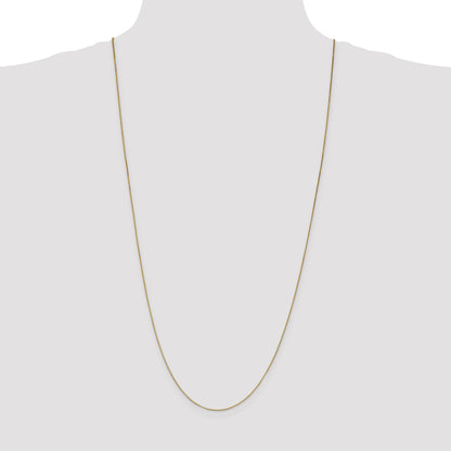 14K 30 inch .7mm Box with Lobster Clasp Chain