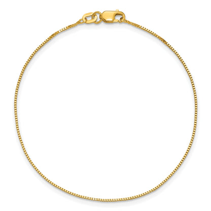 14K 7 inch .7mm Box with Lobster Clasp Bracelet