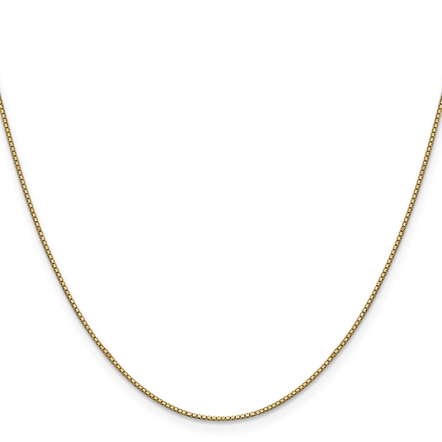 14K 28 inch .9mm Box with Lobster Clasp Chain