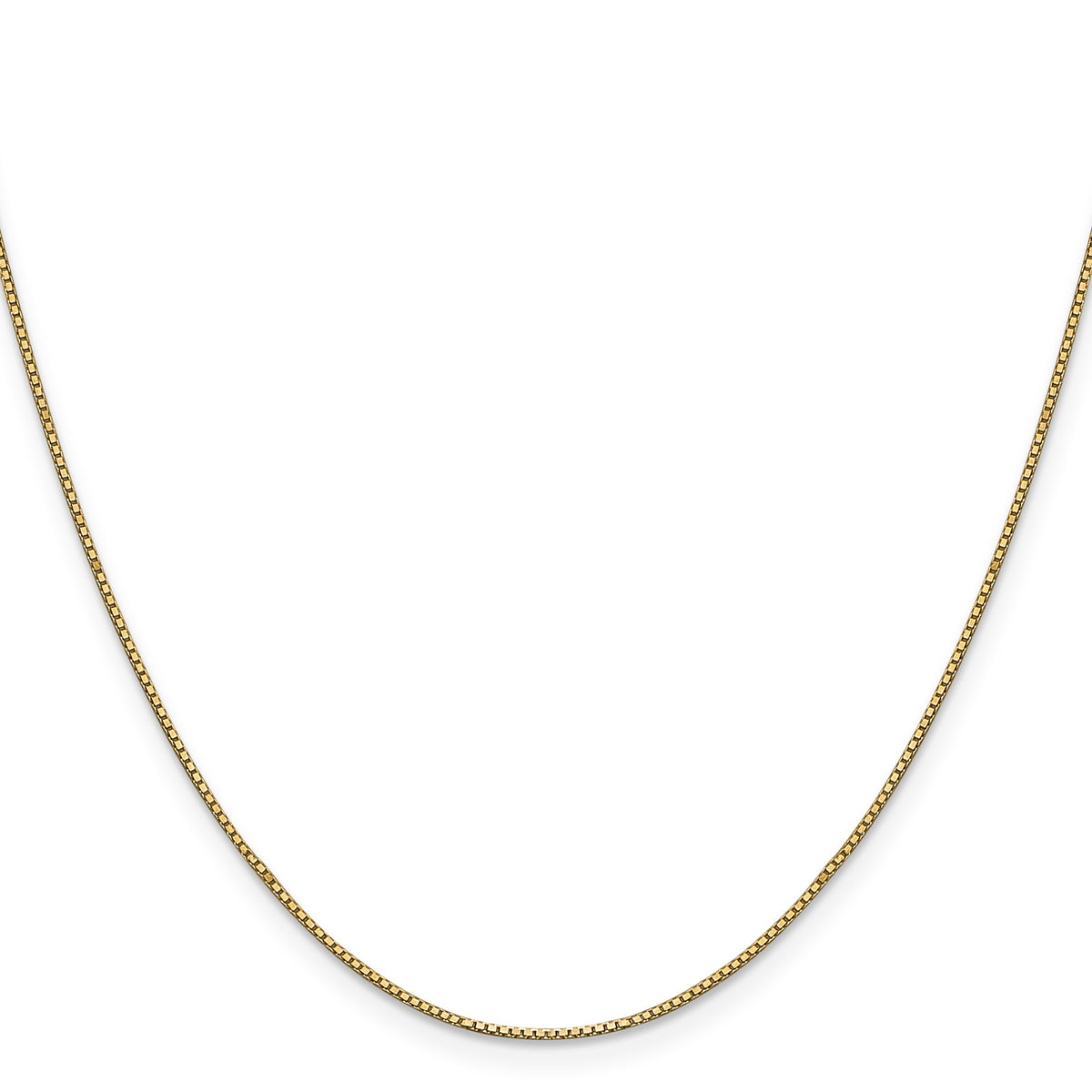 14K 20 inch .9mm Box with Lobster Clasp Chain
