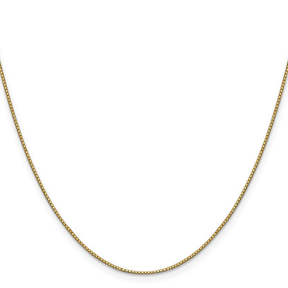 14K 30 inch .9mm Box with Lobster Clasp Chain