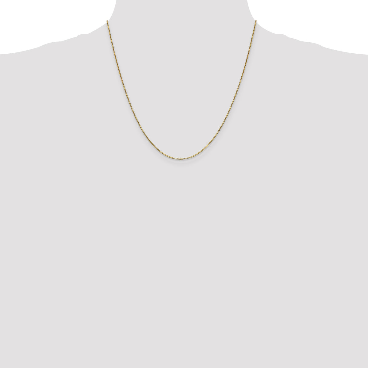 14K 20 inch .9mm Box with Lobster Clasp Chain