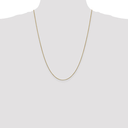 14K 24 inch .9mm Box with Lobster Clasp Chain
