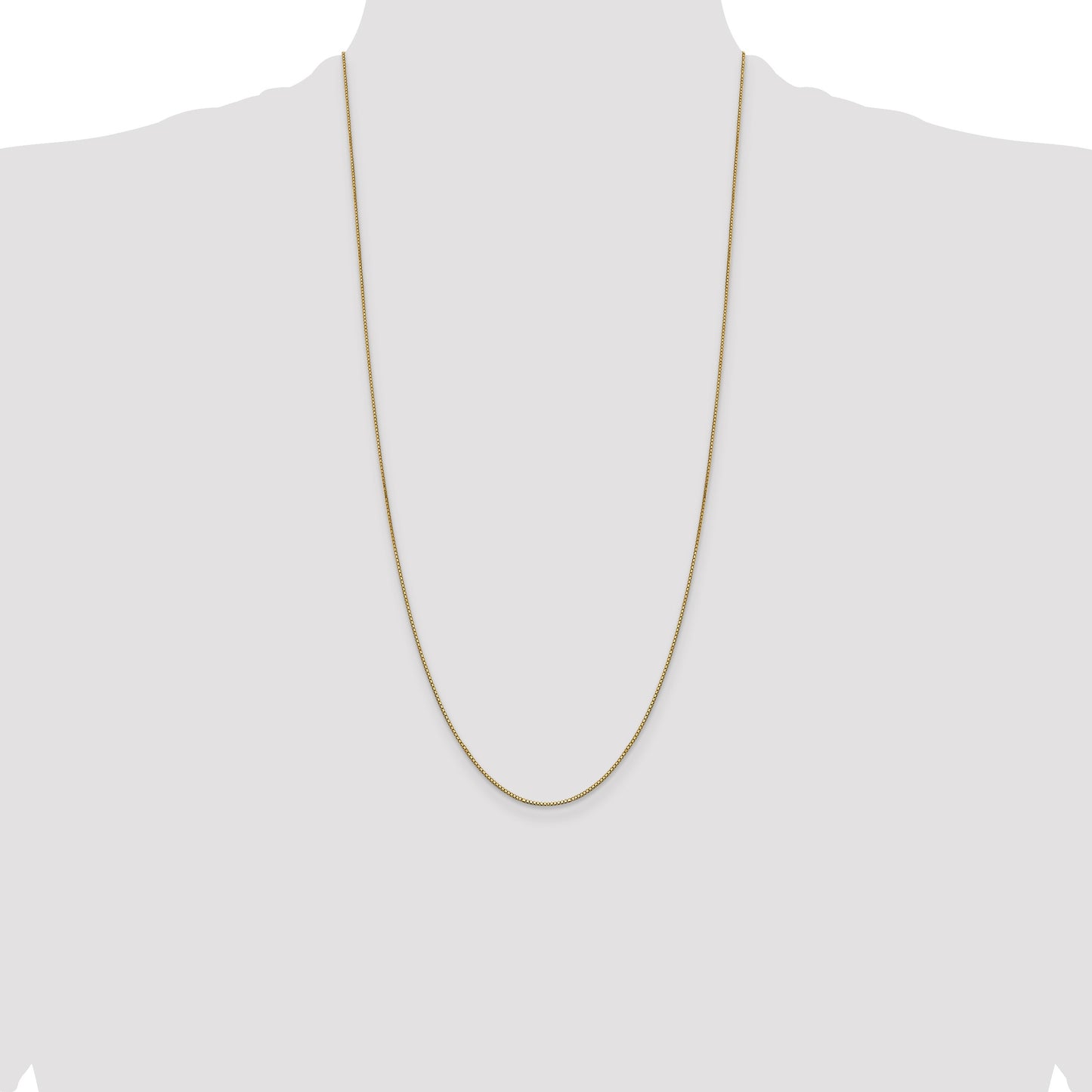 14K 28 inch .9mm Box with Lobster Clasp Chain