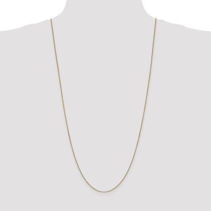 14K 30 inch .9mm Box with Lobster Clasp Chain