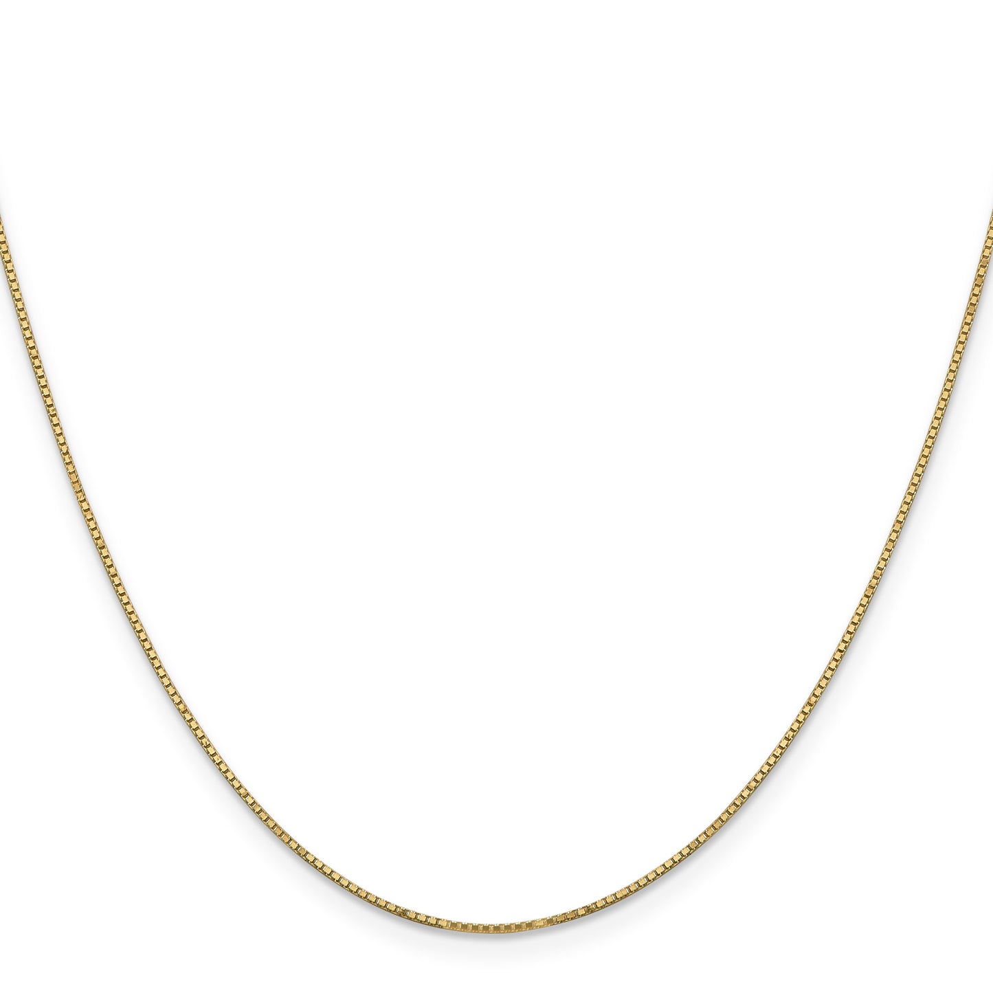 14K 16 inch .9mm Box with Spring Ring Clasp Chain