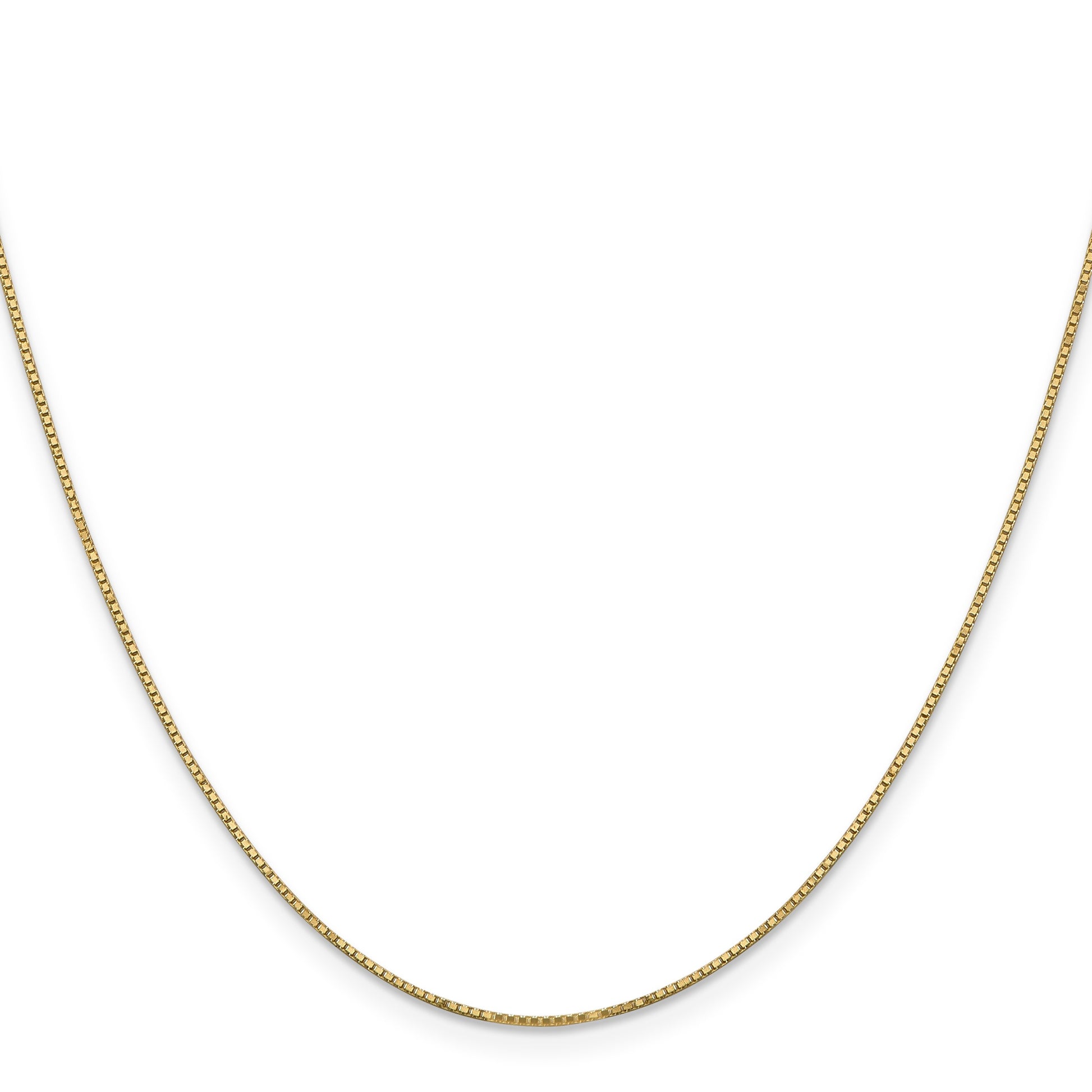 14K 16 inch .9mm Box with Spring Ring Clasp Chain