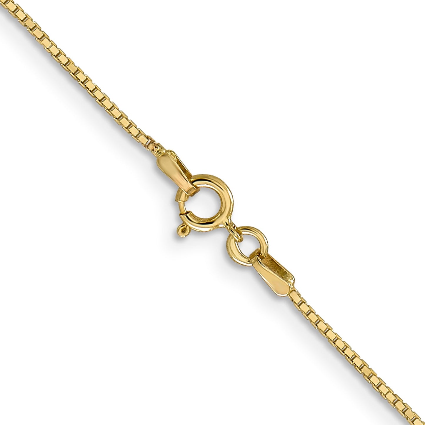 14K 16 inch .9mm Box with Spring Ring Clasp Chain