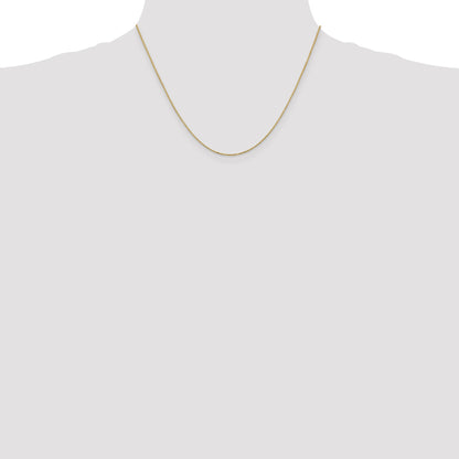 14K 18 inch .9mm Box with Spring Ring Clasp Chain