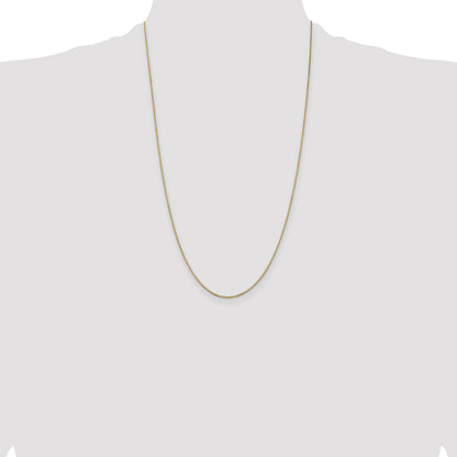 14K 26 inch .9mm Box with Spring Ring Clasp Chain