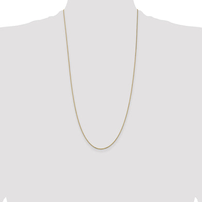 14K 28 inch .9mm Box with Spring Ring Clasp Chain