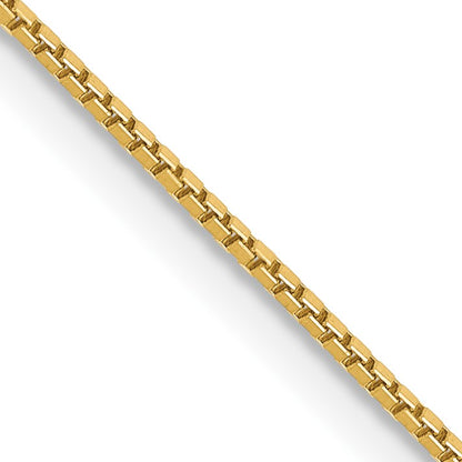 14K 22 inch .9mm Box with Lobster Clasp Chain