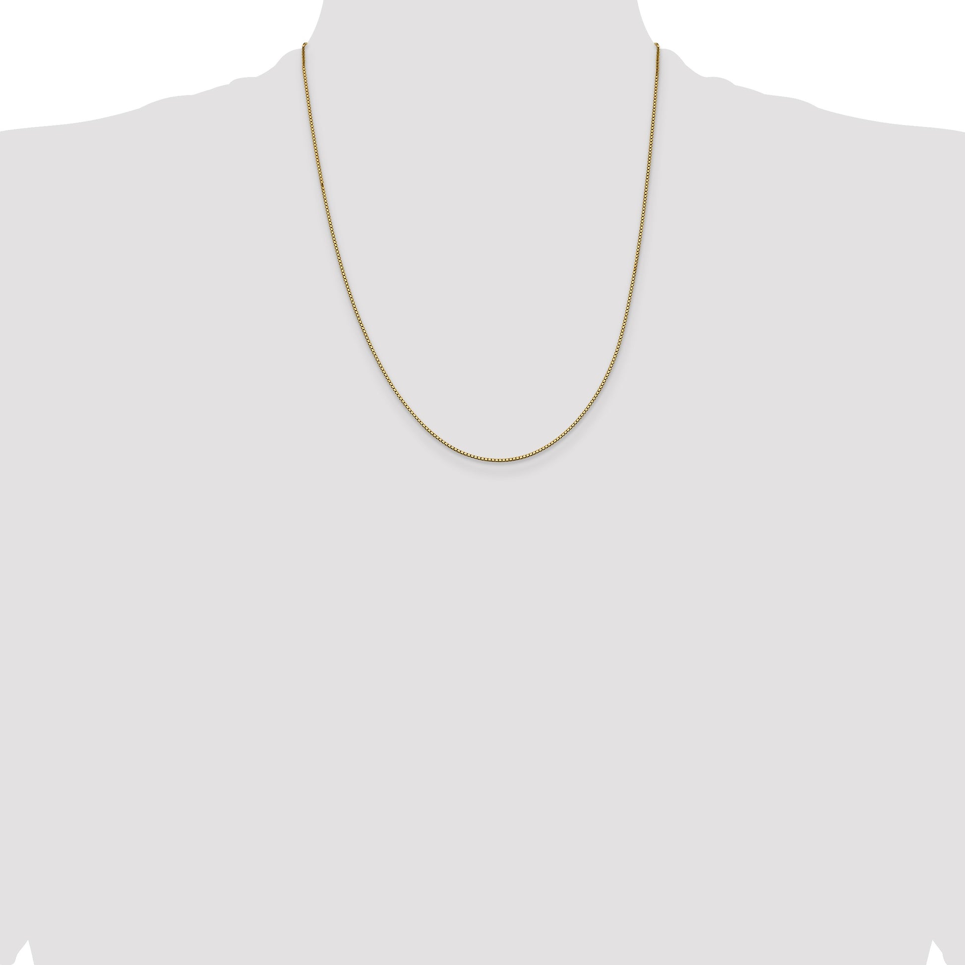 14K 22 inch .95mm Box with Lobster Clasp Chain