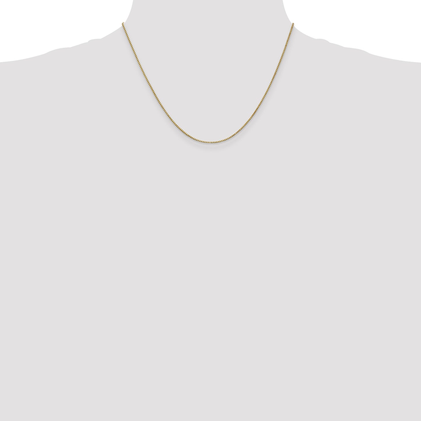 14K 18 inch 1mm Box with Lobster Clasp Chain