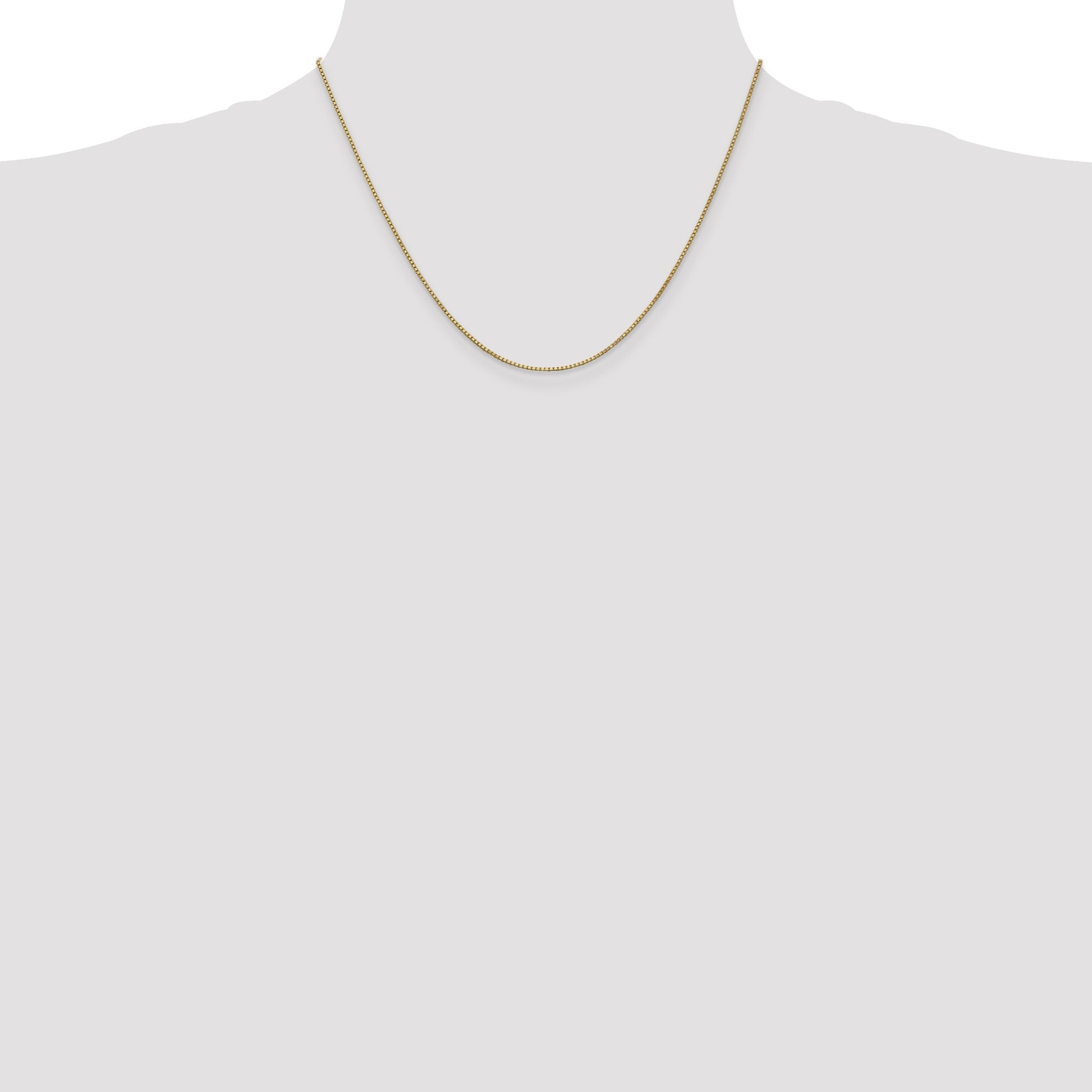 14K 18 inch 1mm Box with Lobster Clasp Chain