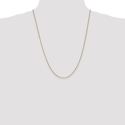 14K 24 inch 1mm Box with Lobster Clasp Chain