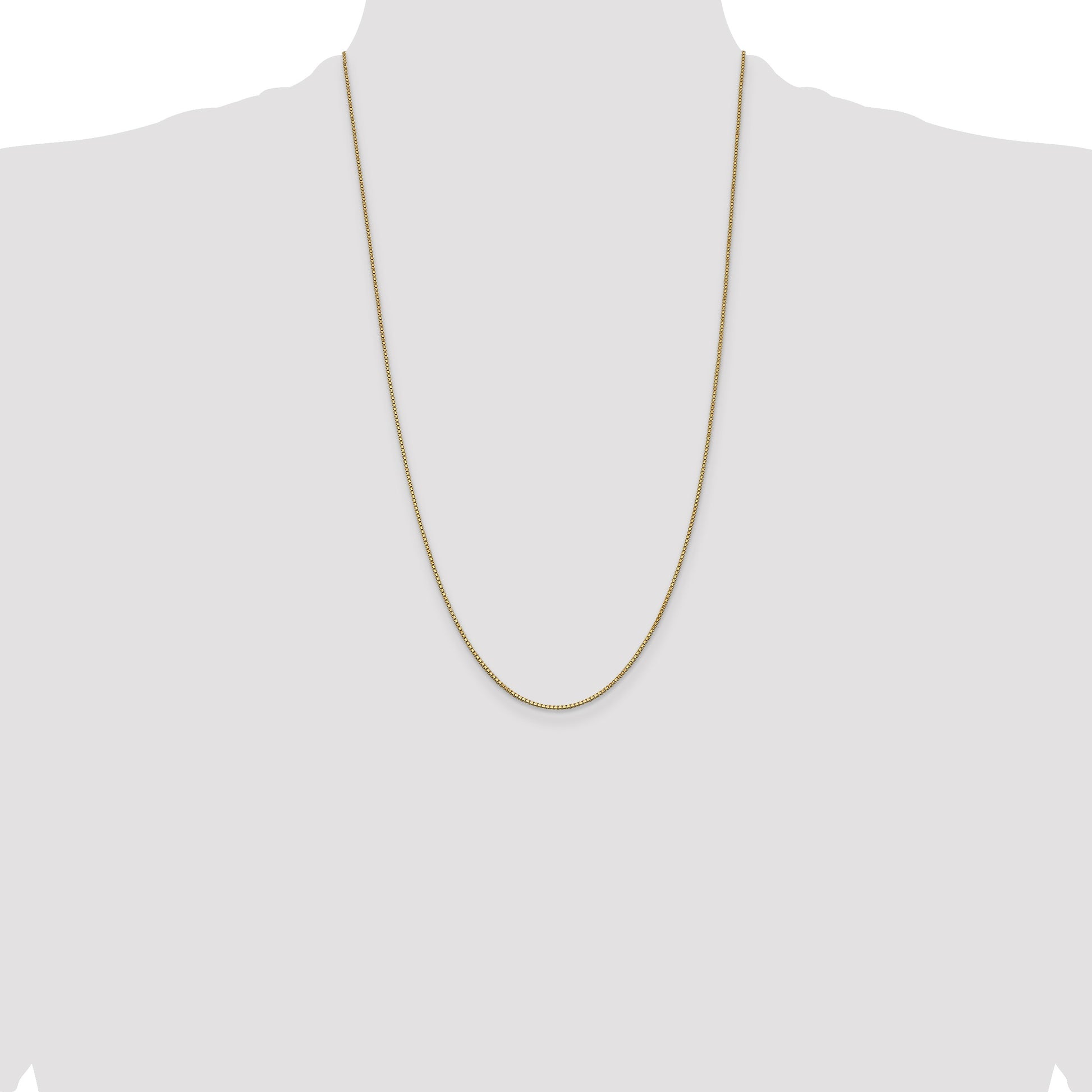 14K 26 inch 1mm Box with Lobster Clasp Chain